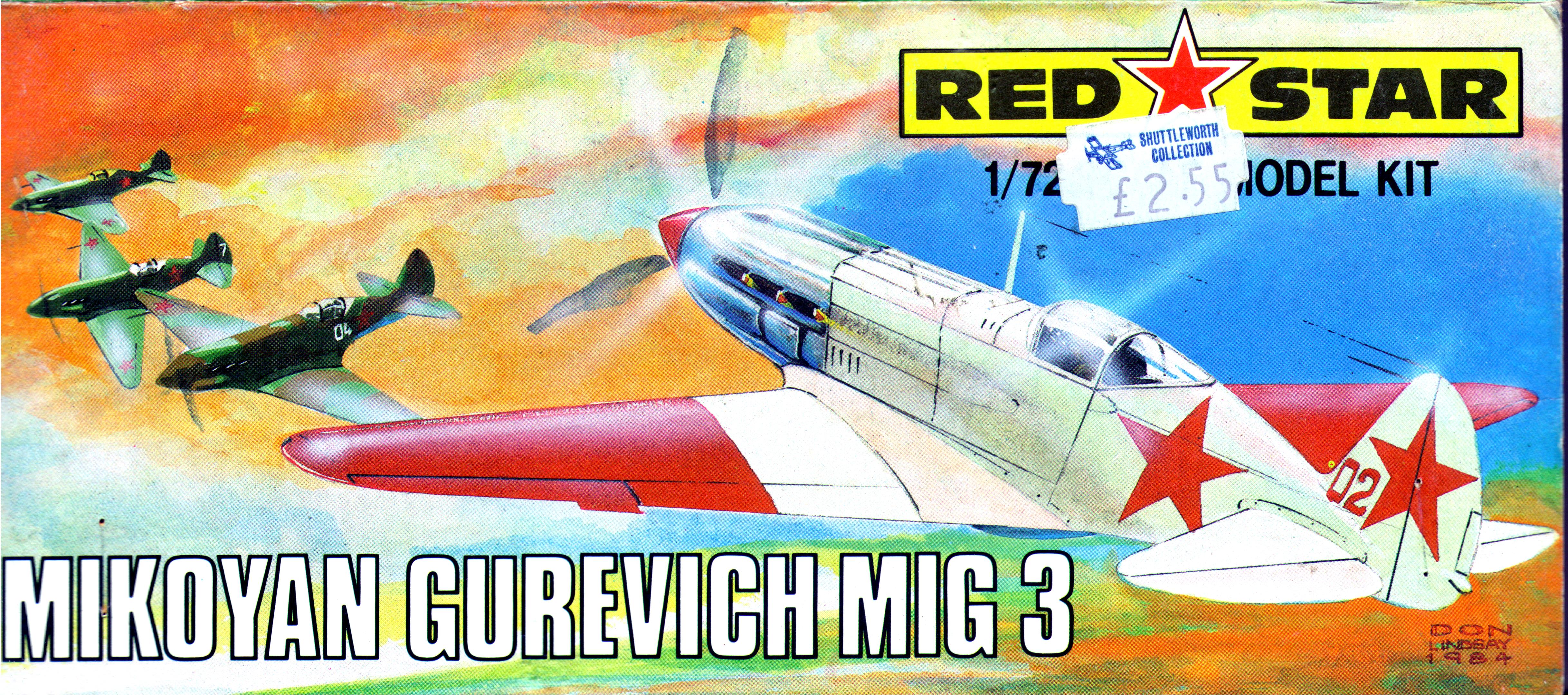 Red Star RS101 Mikoyan and Gurevich MiG-3, Red Star Model Kits Ltd, 1984 Header card